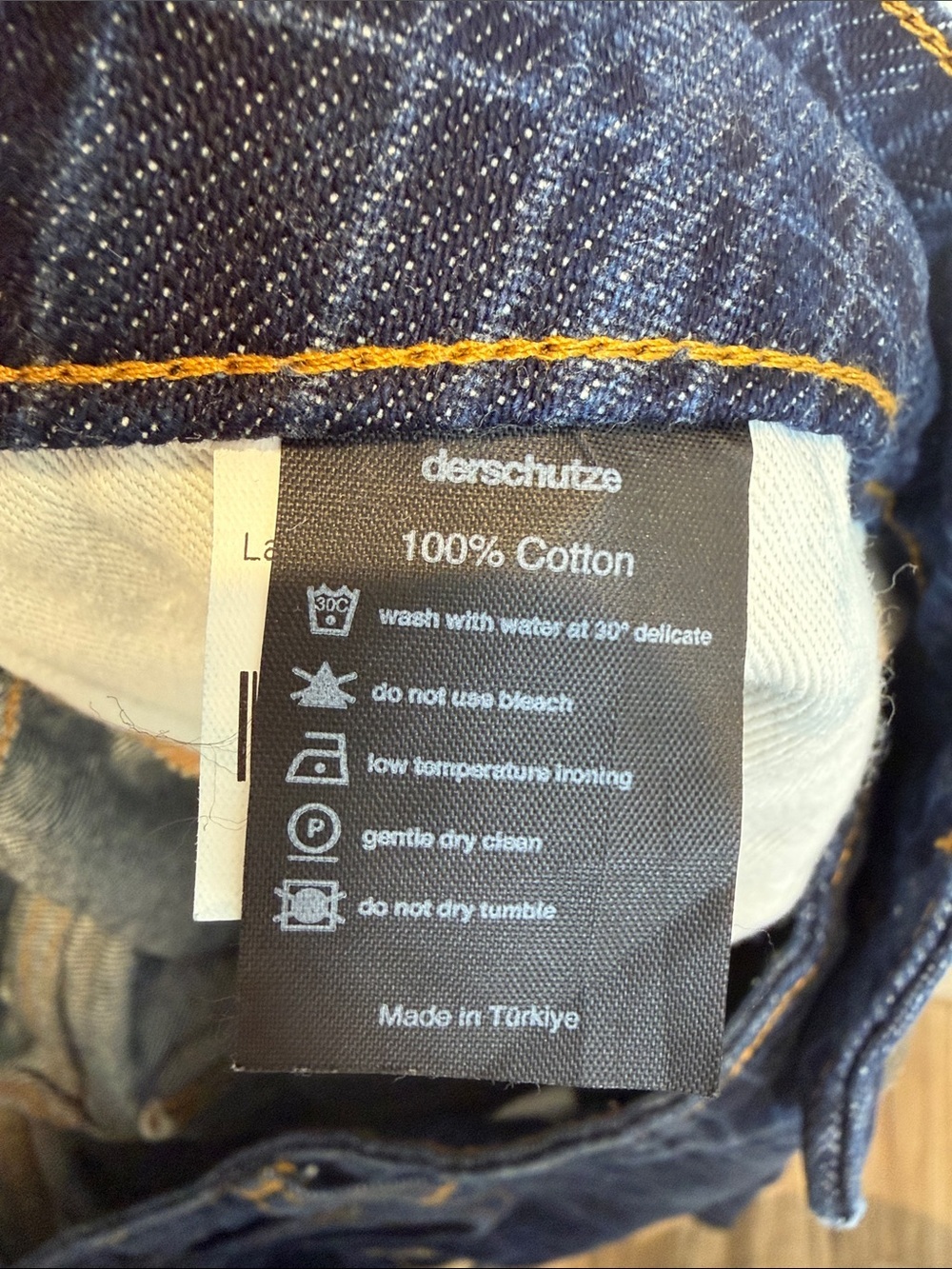 derSchutze “Gallery” laser Printed Baggy Denim Y2K Wide Leg Jeans Size 36 NWOT - Picture 6 of 6